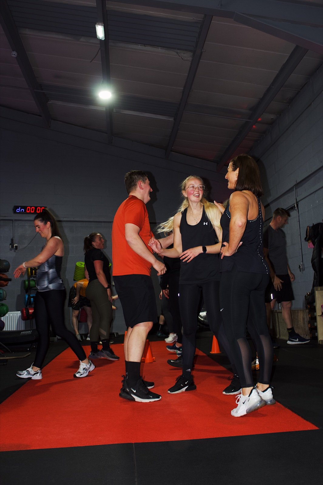 Members enjoying a group fitness session together at GymSpace in Ormskirk