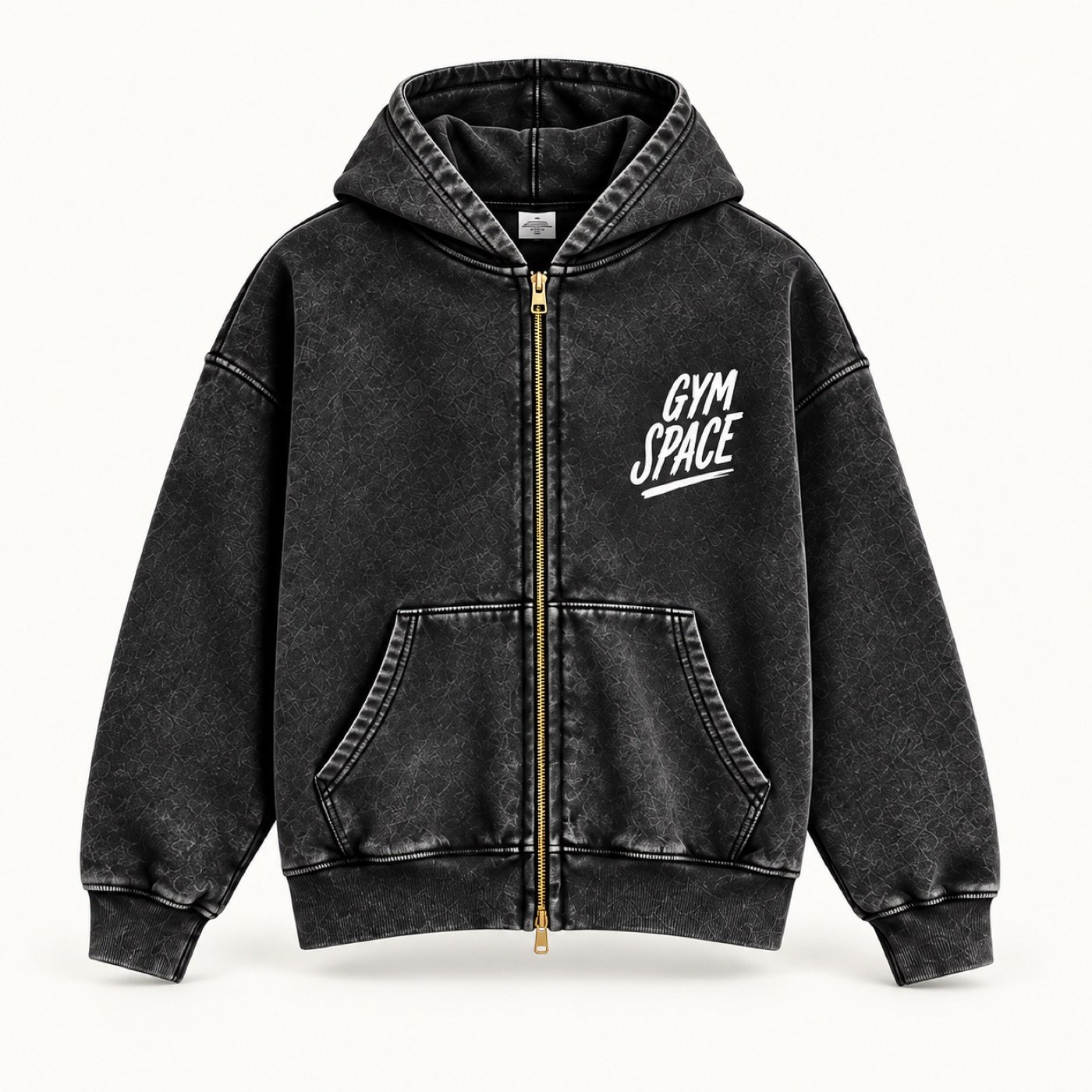 Members Club Hoodie — Washed black