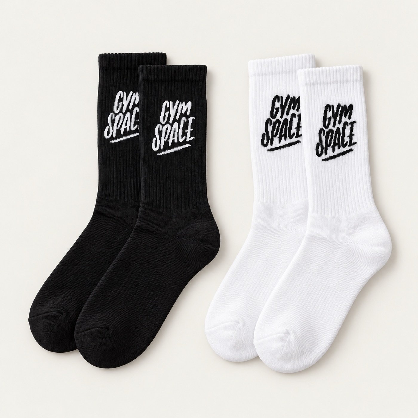 Training Socks — Black · White