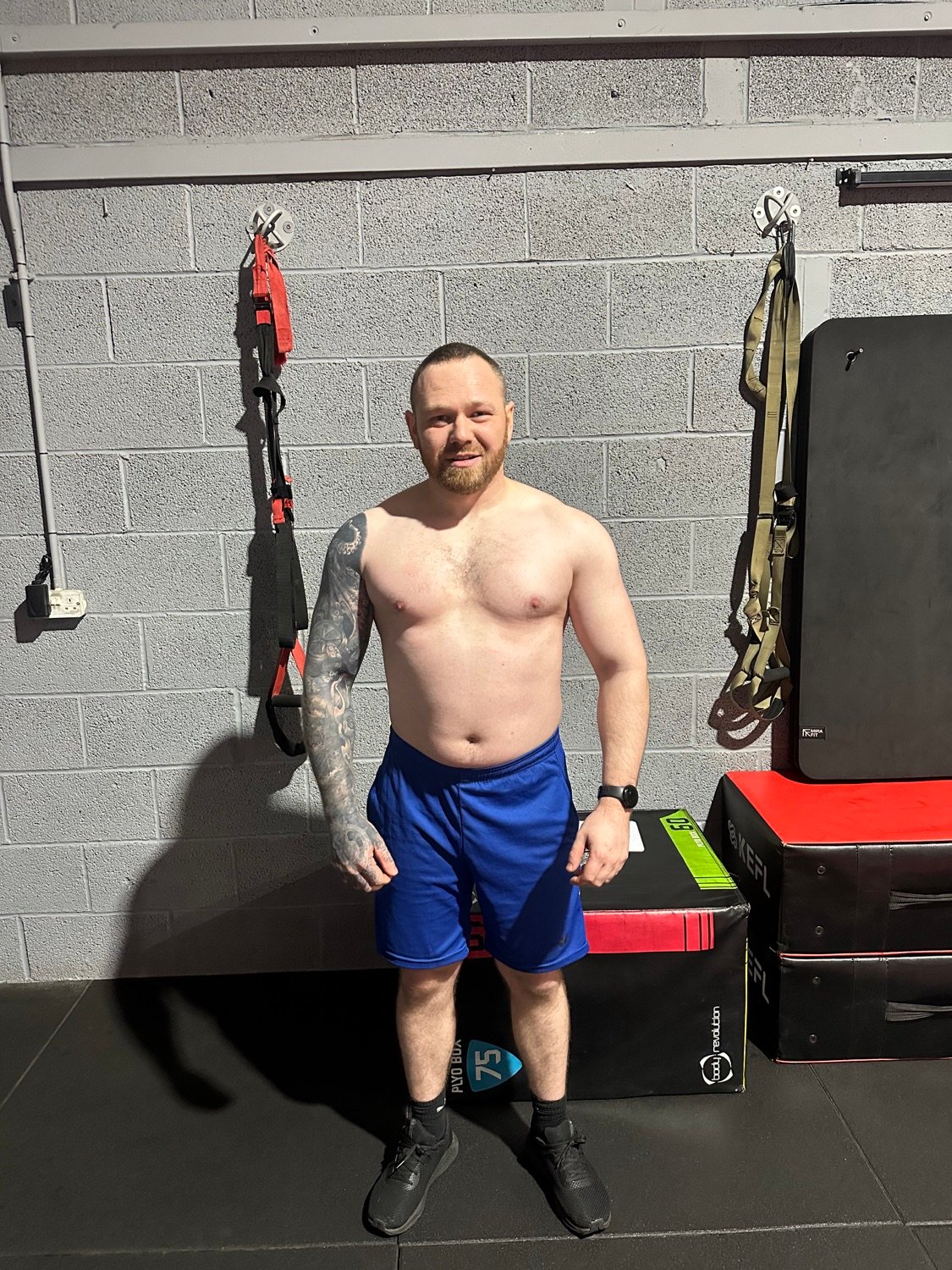 Mike before the training progress described in this story